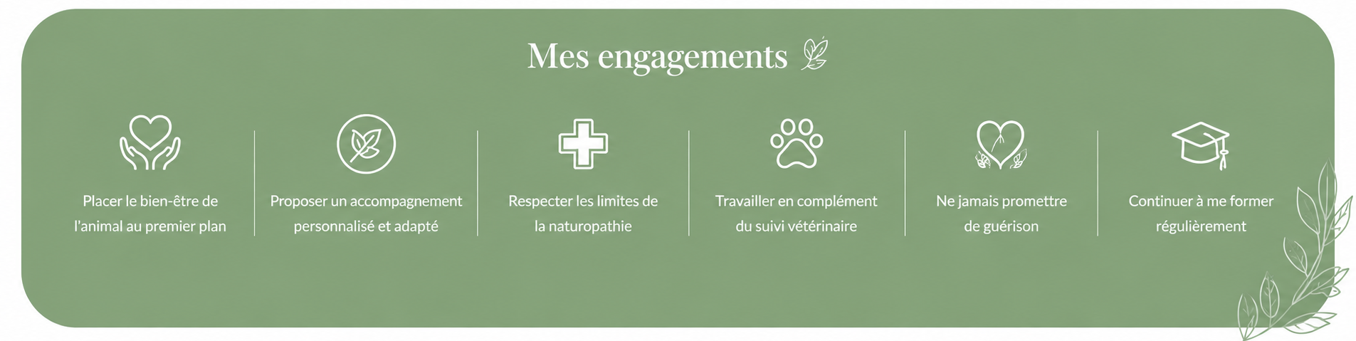 Mes engagements - Audrey Naturo Animalier